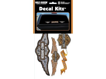 Harley-Davidson Chroma Graphics 3900 Harley-Davidson Vinyl-Aufkleber-Set, 8-teilig Decal Kit