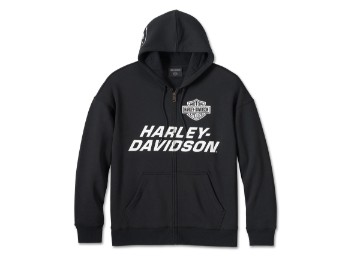 Harley-Davidson Screamin’ Eagle Zip-Up Hoodie für Herren Schwarz