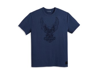 T-Shirt, Road Captain, Harley-Davidson, Blau