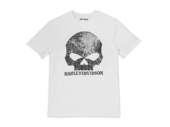 T-Shirt, Milwaukee Map Skull, Harley-Davidson, Weiß