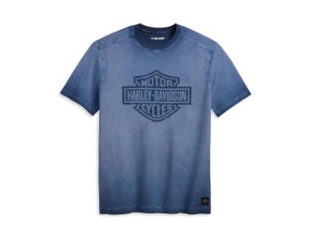 T-Shirt, Caban Westcoast Bar & Shield T-Shirt, Harley-Davidson, Blau