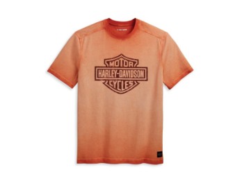 Harley-Davidson T-Shirt Bar & Shield Vintage Westcoast Orange