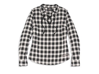 Harley-Davidson Hemd Woven Schnürung Kariert