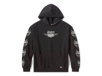 Harley-Davidson Dickies x H-D Winged Horseshoe Oversized Pullover-Hoodie - Black 96090-26VX