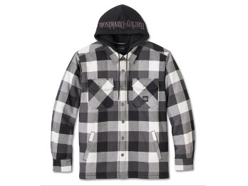Harley-Davidson Hemdjacke Traveler Hooded Karo schwarz/grau