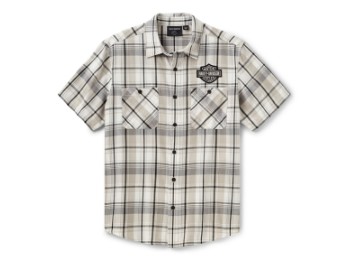 Harley-Davidson Essential Short Sleeve Plaid Shirt für Herren 96189-26VM