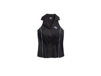 Harley-Davidson Damen Top Contrast Piping Schwarz
