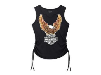 Harley-Davidson Damen Tanktop Classic Eagle Fashion Schwarz