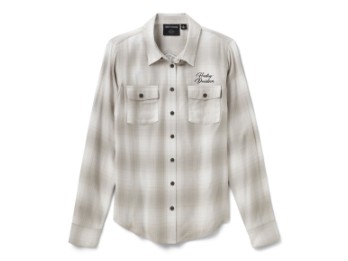 Harley-Davidson Essential Plaid Button Front Shirt für Damen 96274-26VW