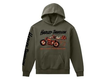 Harley-Davidson Hoodie Knock Your Pants Off Fleece grün 96382-26VM