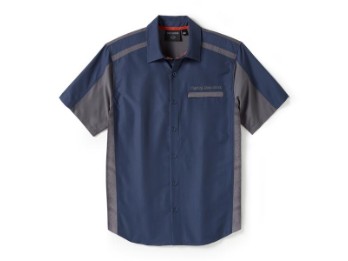 SHIRT-WOVEN,DARK BLUE/DARK GRE