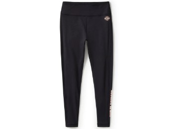 Harley-Davidson Damen-Leggings aus feuchtigkeitsableitendem Material, Essential, Schwarz / 96407-25vw