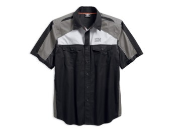 Hemd, Performance Vented Colorblocked, Harley-Davidson, Schwarz