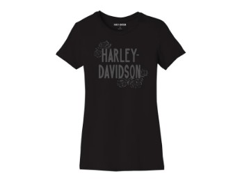 Harley-Davidson T-Shirt Forever Roses Schwarz