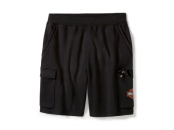 Essential Fleece-Cargo-Shorts - Harley Black / 96474-25VM