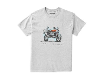 T-Shirt, Worldwide, Harley-Davidson, Grau