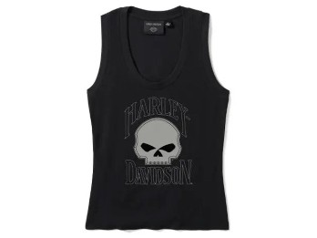 Harley-Davidson Damen Tank Top Willie G Skull Ribbed schwarz/ 96598-25VW