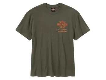 Harley-Davidson T-Shirt Engine Twins Grape Leaf grün 96748-26VM