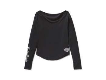 Harley Davidson Shirt Top-Knit Schwarz 96759-25VW Langarmshirt