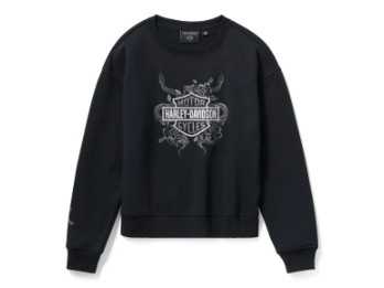 Harley-Davidson  Serpent Rose Bling Fleece Sweatshirt 96821-25VW