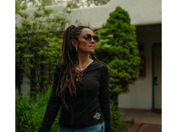 Harley-Davidson Damen-Langarmshirt mit Schnürung – Harley Schwarz 96839-25VW