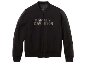 Harley-Davidson Damen Bomberjacke Willie G Skull Bling schwarz 97407-26VW