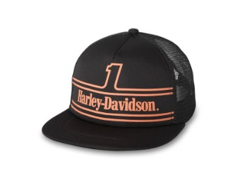 Harley-Davidson #1 Racing Trucker Cap Schwarz