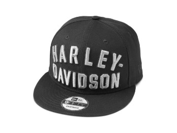 Cap, Embroidered Arched Graphic, 9FIFTY, Harley-Davidson, Schwarz/Grau