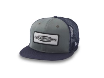 Stacked Bar & Shield 9FIFTY Trucker Cap - Ombre Blue / 97606-25VM
