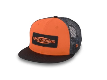 Stacked Bar & Shield 9FIFTY Trucker Cap - Vintage Orange/ 97607-25VM