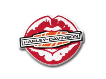 Aufnäher "Kiss Harley® Iron On", Harley-Davidson, Rot/Weiß/Orange
