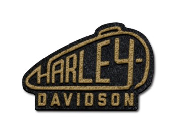 Aufnäher "80's Tank", Large, Harley-Davidson, Gold/Schwarz