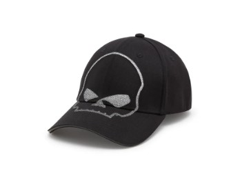 Willie G Skull Reflective Softail Baseballmütze mit Stretch-Passform / 97683-25VM