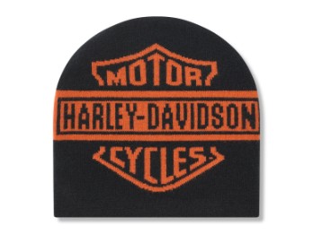 Harley-Davidson Men's H-D Essential Colorblock Beanie - Harley Black 97687-26VM