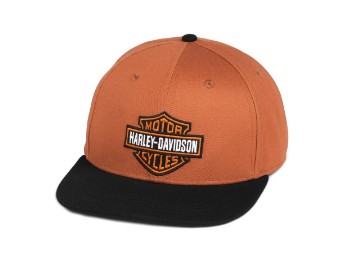 Cap, Bar & Shield, Harley-Davidson, Orange