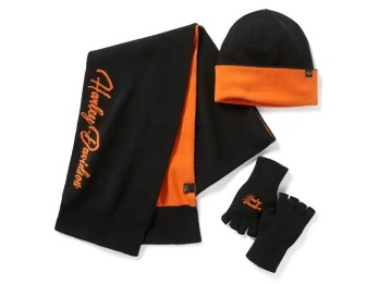Harley-Davidson Damen Geschenkset Holidays Mützen Set mit Handschuhe und Schal 97782-25VW