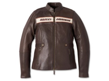 Harley-Davidson Damen Leather Jacket Victory Lane Braun