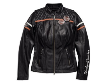 Harley-Davidson Lederjacke Miss Enthusiast Schwarz
