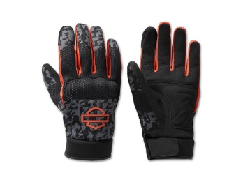 Harley-Davidson Dyna Knit Mesh Handschuhe für Camo Asphalt Schwarz