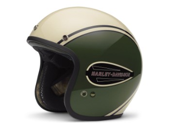 Harley-Davidson Helm Classic Retro Freeway 3/4 Olive Beige