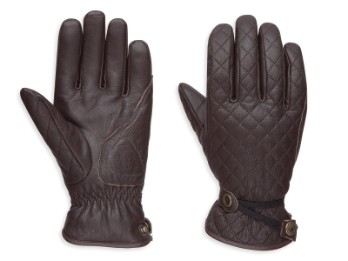 Handschuhe, Messenger Leather, Harley-Davidson, Dunkelbraun