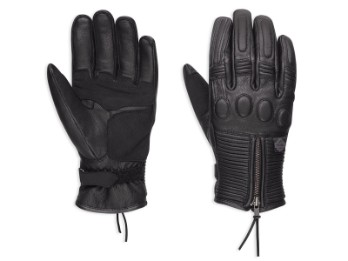 Handschuhe, Relay Leather, Harley-Davidson, Schwarz