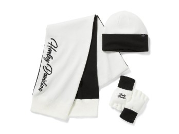 Harley-Davidson Mützen Set Schal und Handschuhe Beanie Set 97783-25VW