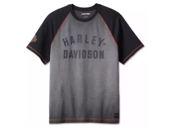 Harley-Davidson T-Shirt Iron Bond Reglan Grau/Schwarz