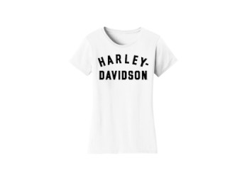 T-Shirt, Forever Racer Font, Harley-Davidson, Weiß