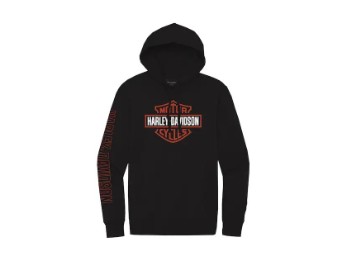 Hoodie, Hallmark Bar & Shield, Harley-Davidson, Schwarz