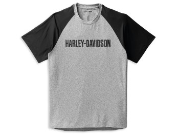 T-Shirt, Performance, Harley-Davidson, Grau/Schwarz