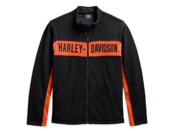 Jacke, Chest Stripe Activewear, Harley-Davidson, Schwarz/Orange