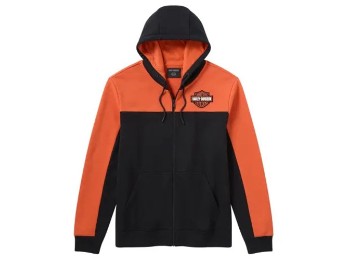 Harley-Davidson Zip Hoodie Essential Color Blocked schwarz/orange 99103-26VM