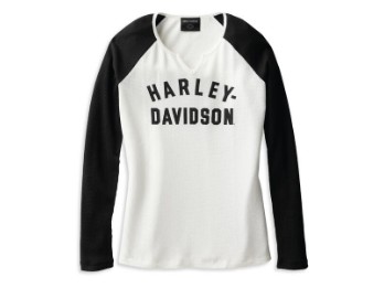 Harley-Davidson Longsleeve Hallmark Thermal Weiß/Schwarz
